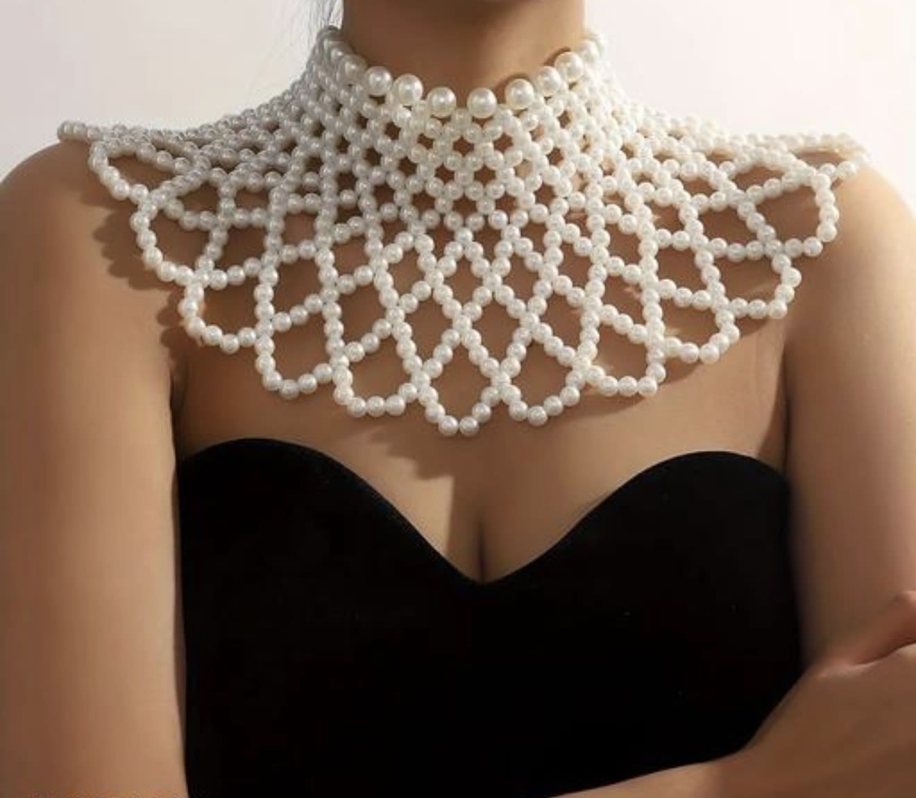 Designer Pearl Statement Necklace