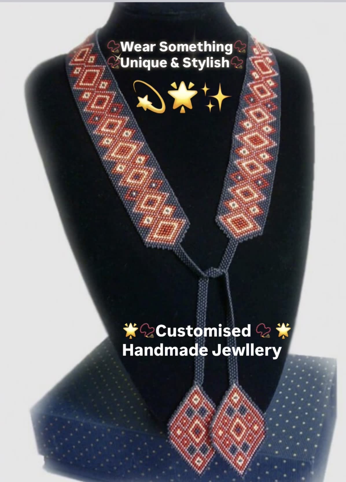 Stylish Beaded Tie  Knot Necklace