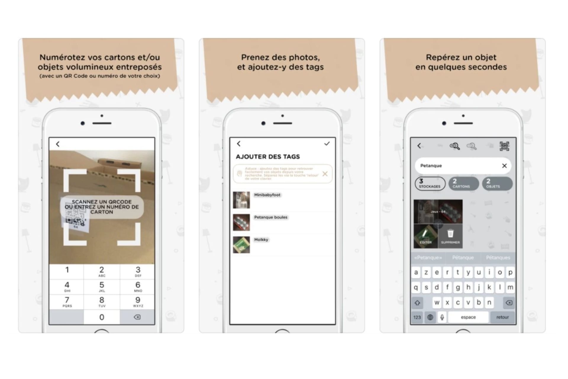 détails de l’application d’inventaire de HOMEBOX