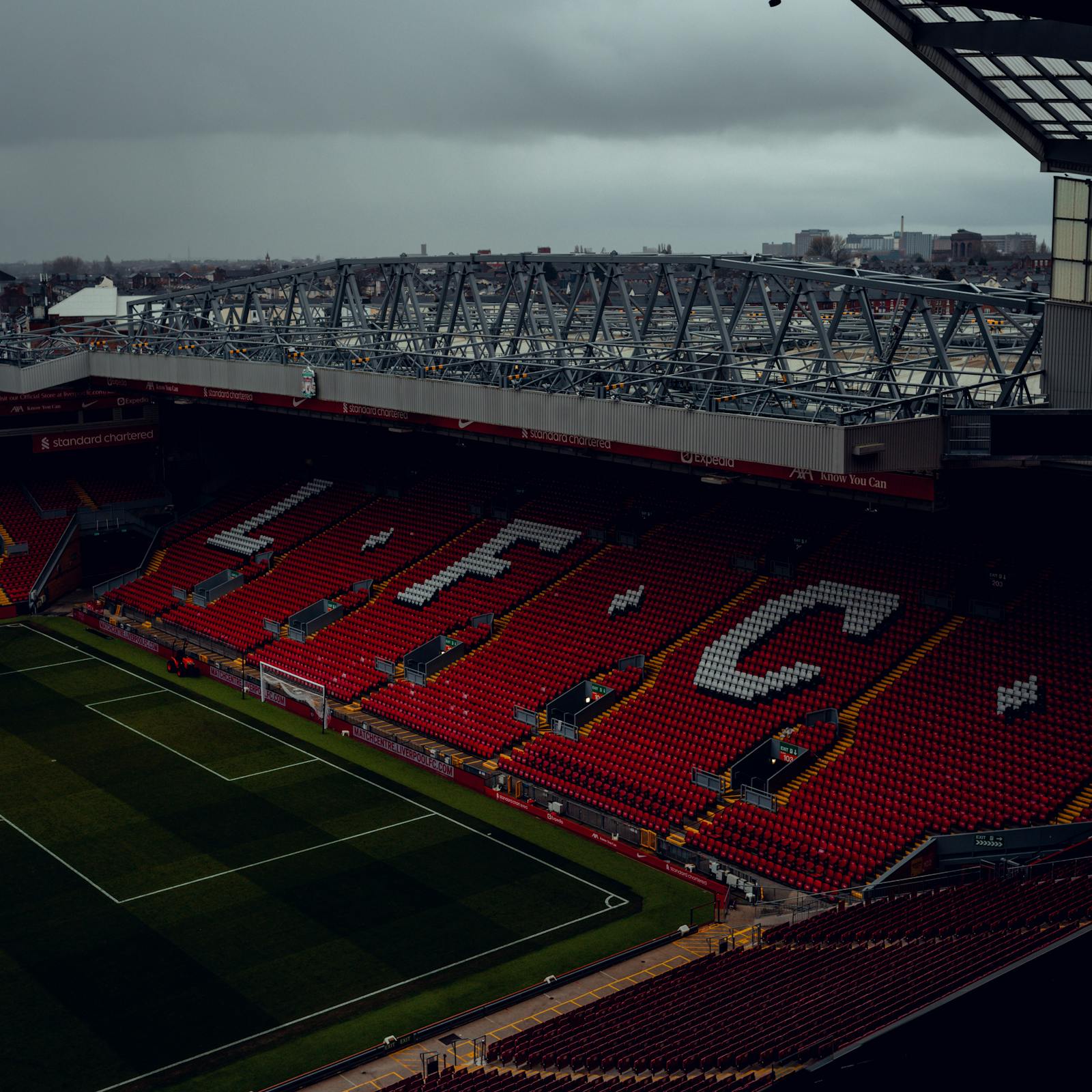 Aerial view of the Anfield tribune