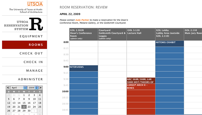 Reserve Equipment and Rooms