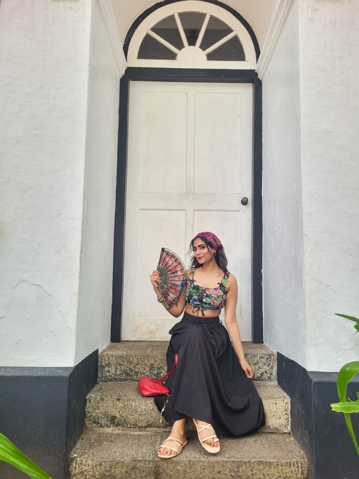 Noir Grace Pleated A-Line Maxi Skirt thumbnail 3
