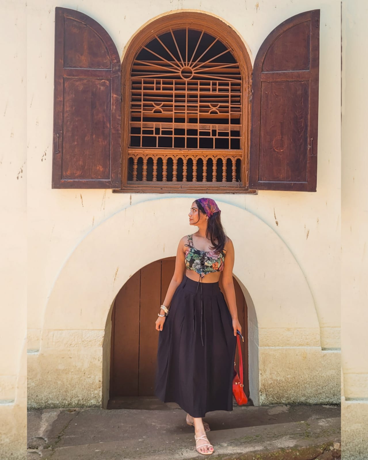 Noir Grace Pleated A-Line Maxi Skirt thumbnail 1