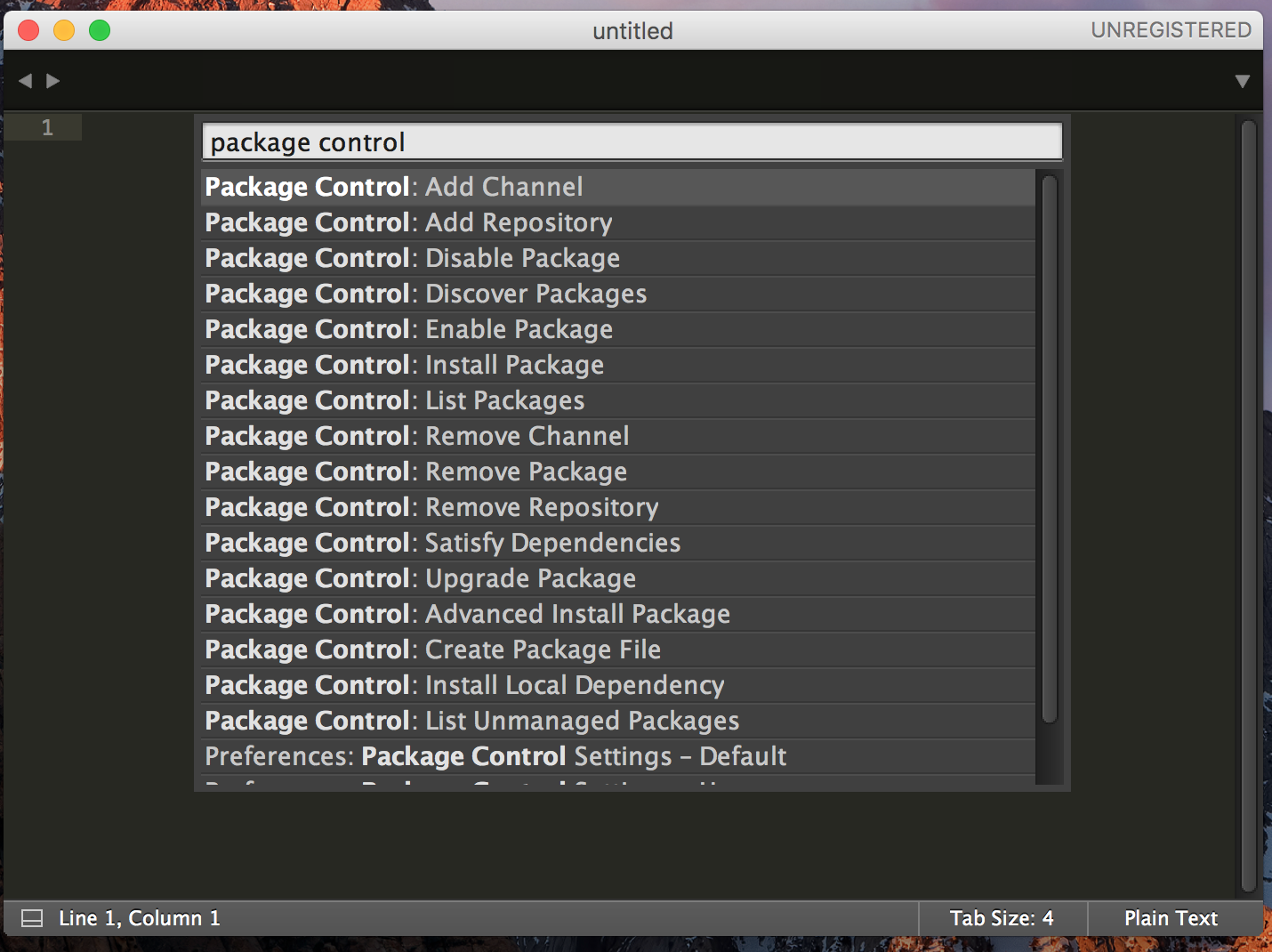 Как удалить package control в sublime text 3