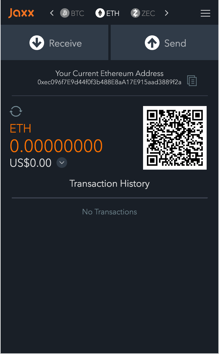 Jaxx Ethereum