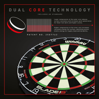 Winmau Blade 6 Dual Core – Profi Dartscheibe