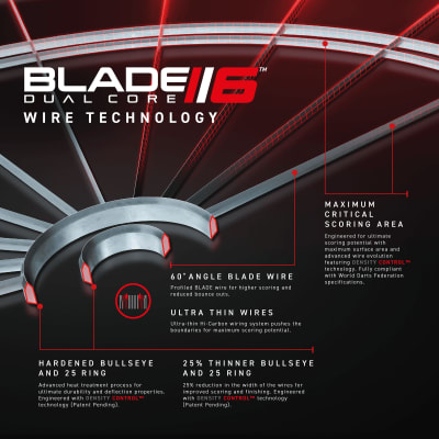 Winmau Blade 6 Dual Core – Profi Dartscheibe
