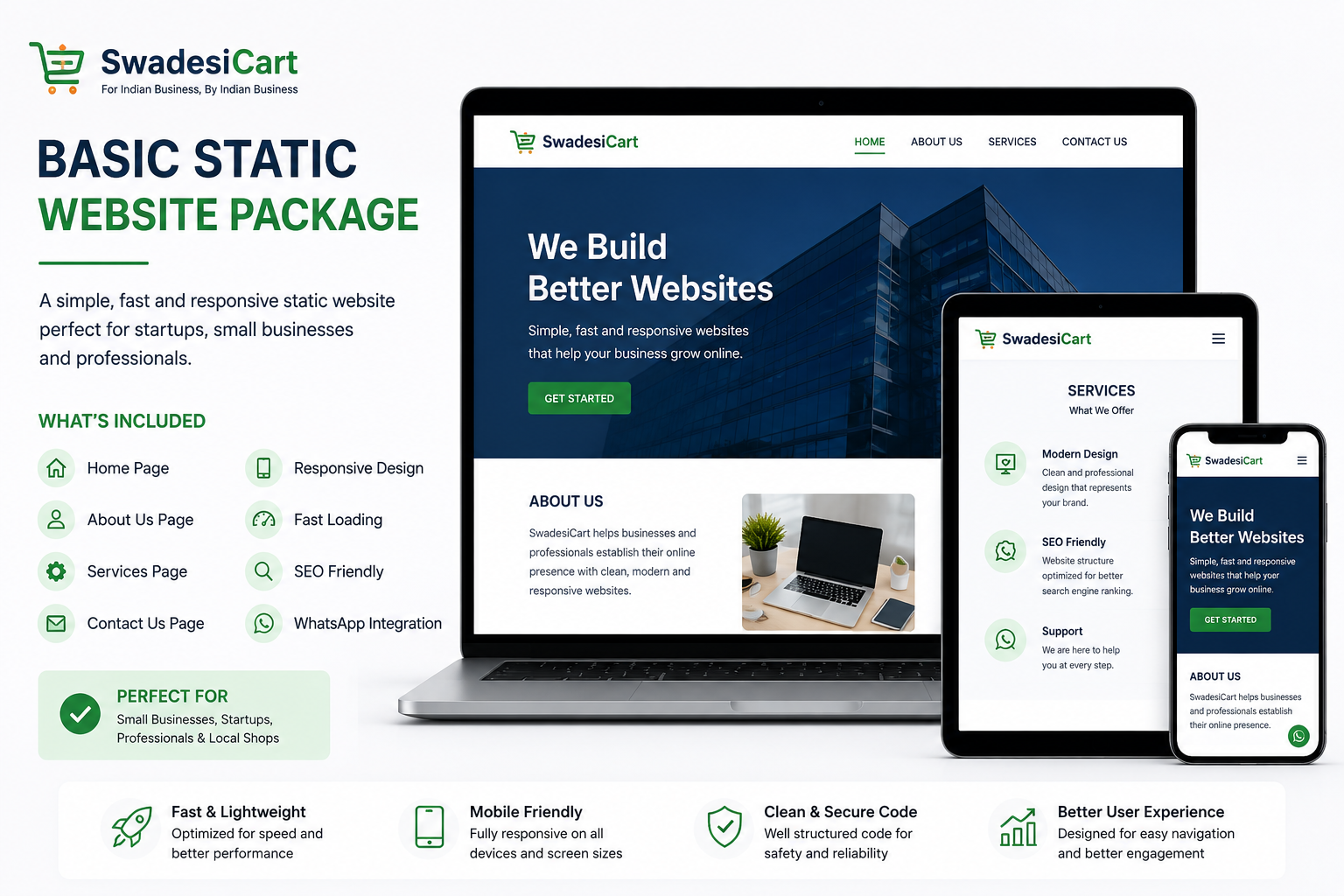 Basic Static Business Website Package
