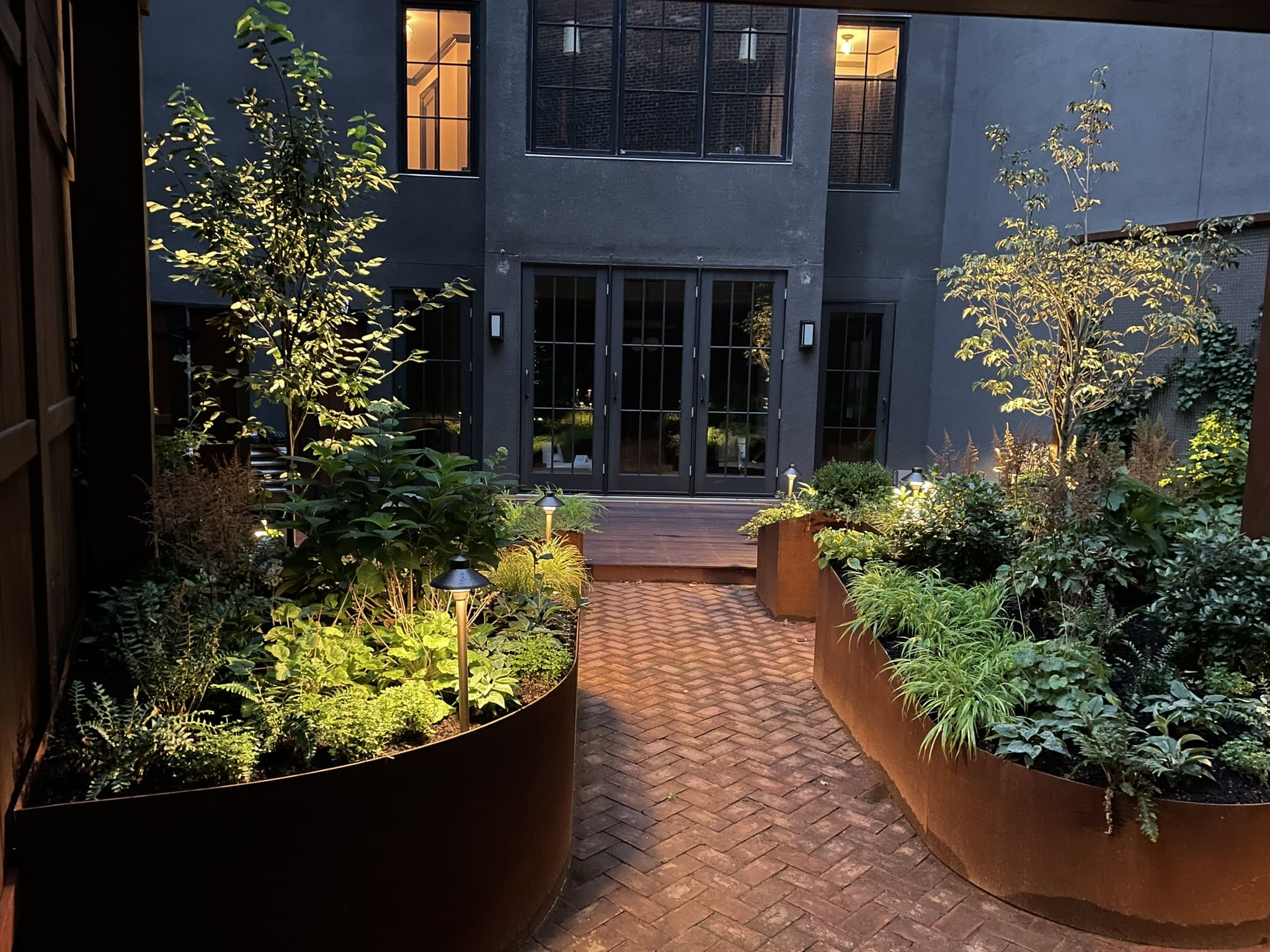 Corten Courtyard Glow