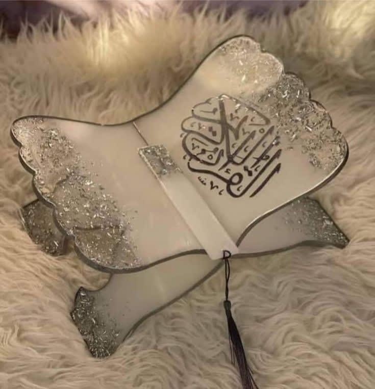 Handcrafted Resin Quran Stand Rehal with Calligraphy — religious by Giftistan