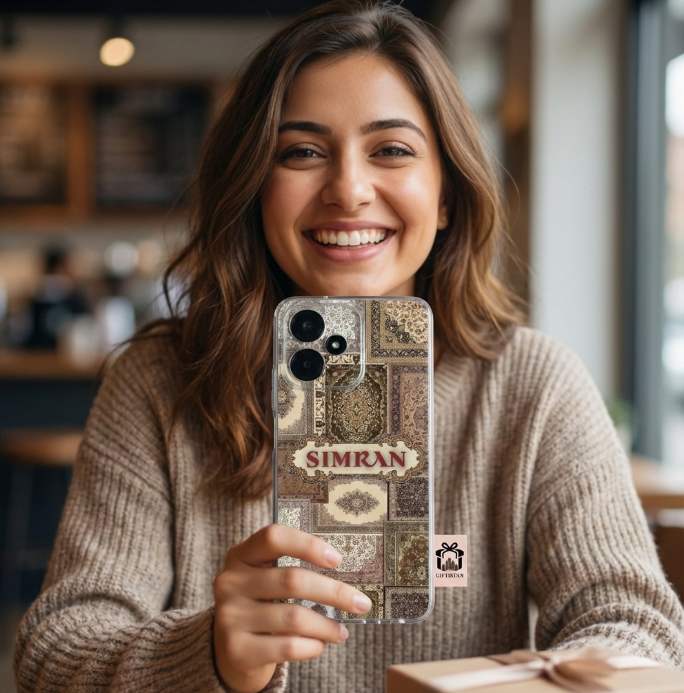 Custom Pashmina Resin Art Mobile Cover – High-Gloss & Personalized 2