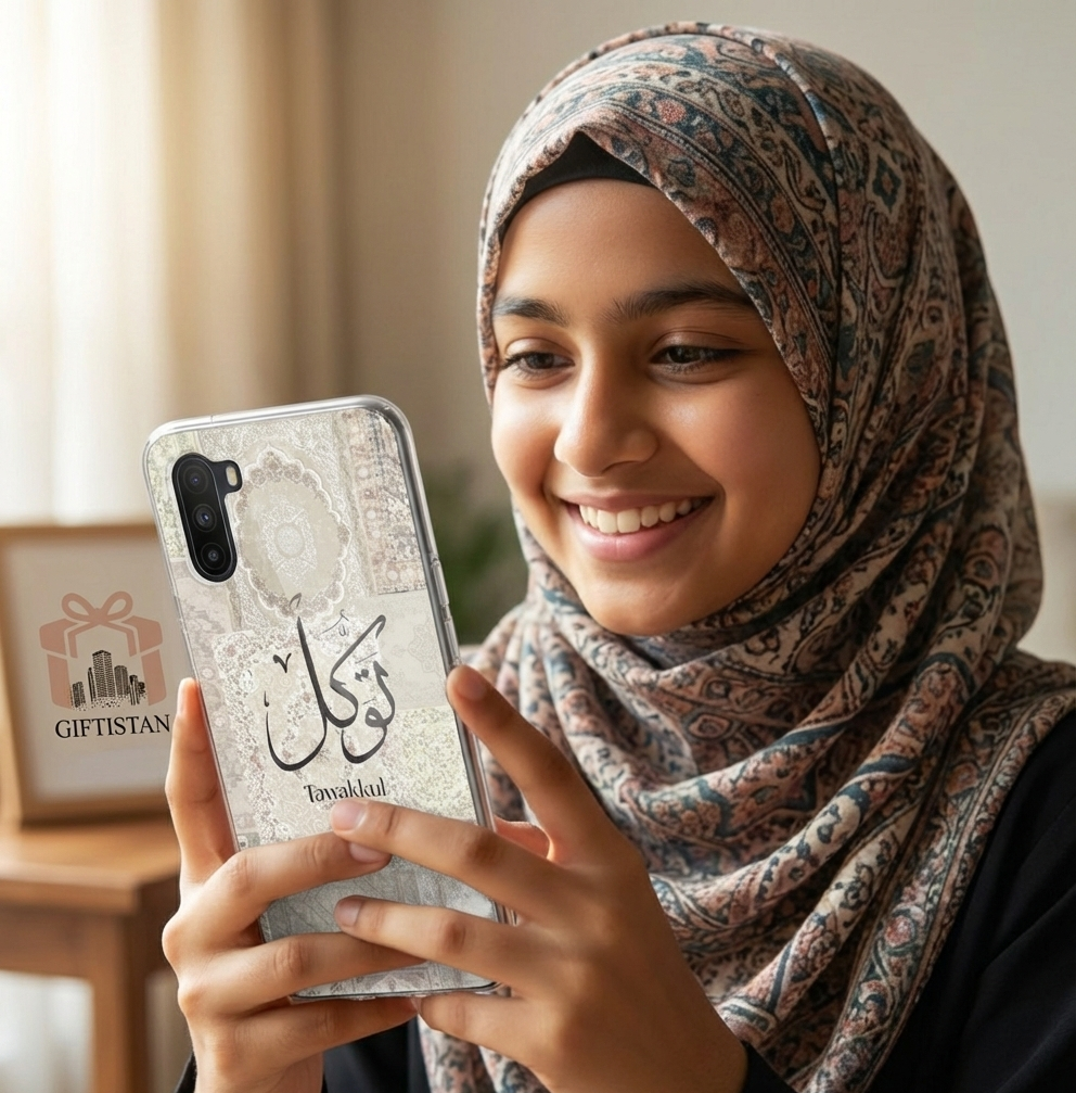 Custom Pashmina Resin Art Mobile Cover - Premium Glossy Finish (Personalized Name) 2