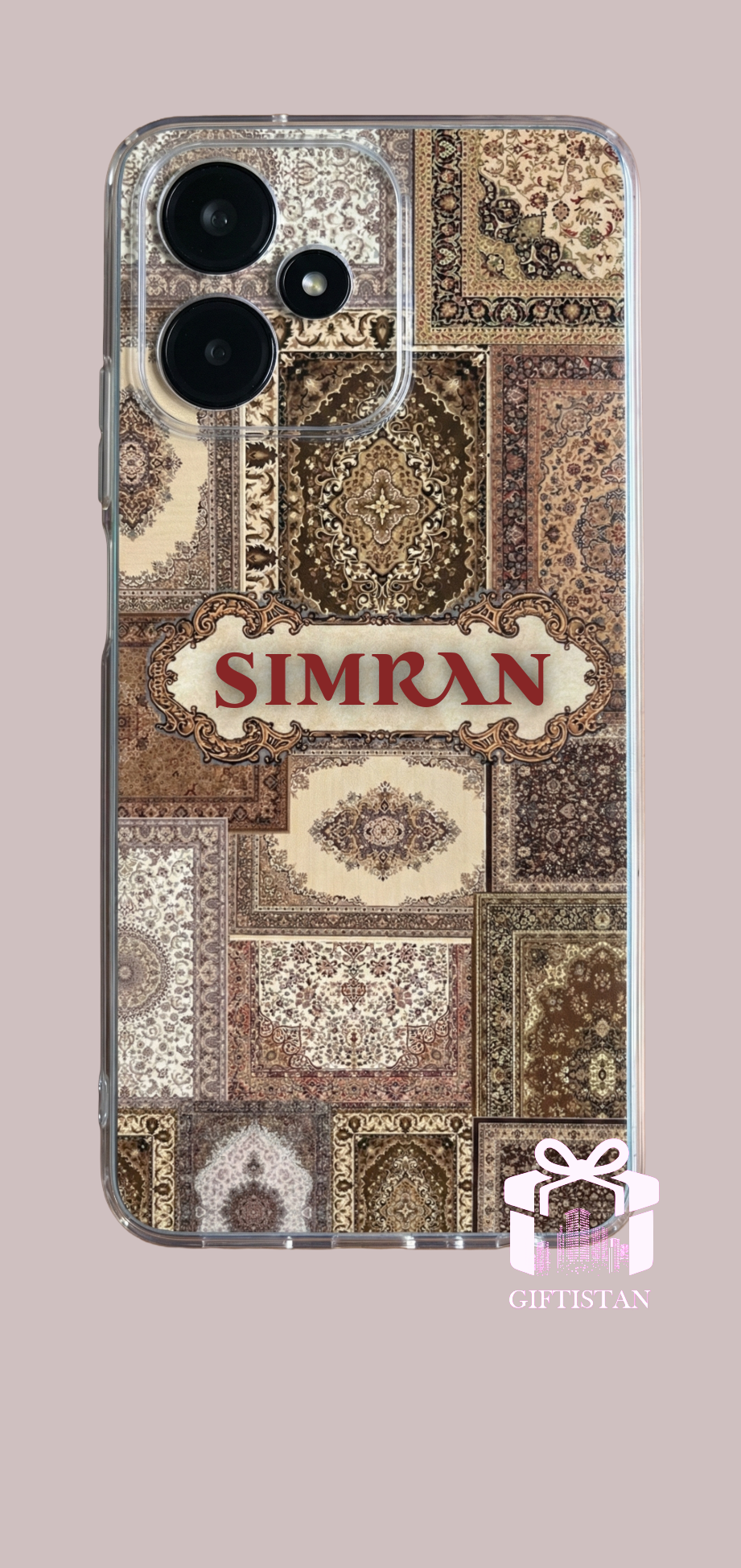 Custom Pashmina Resin Art Mobile Cover – High-Gloss & Personalized