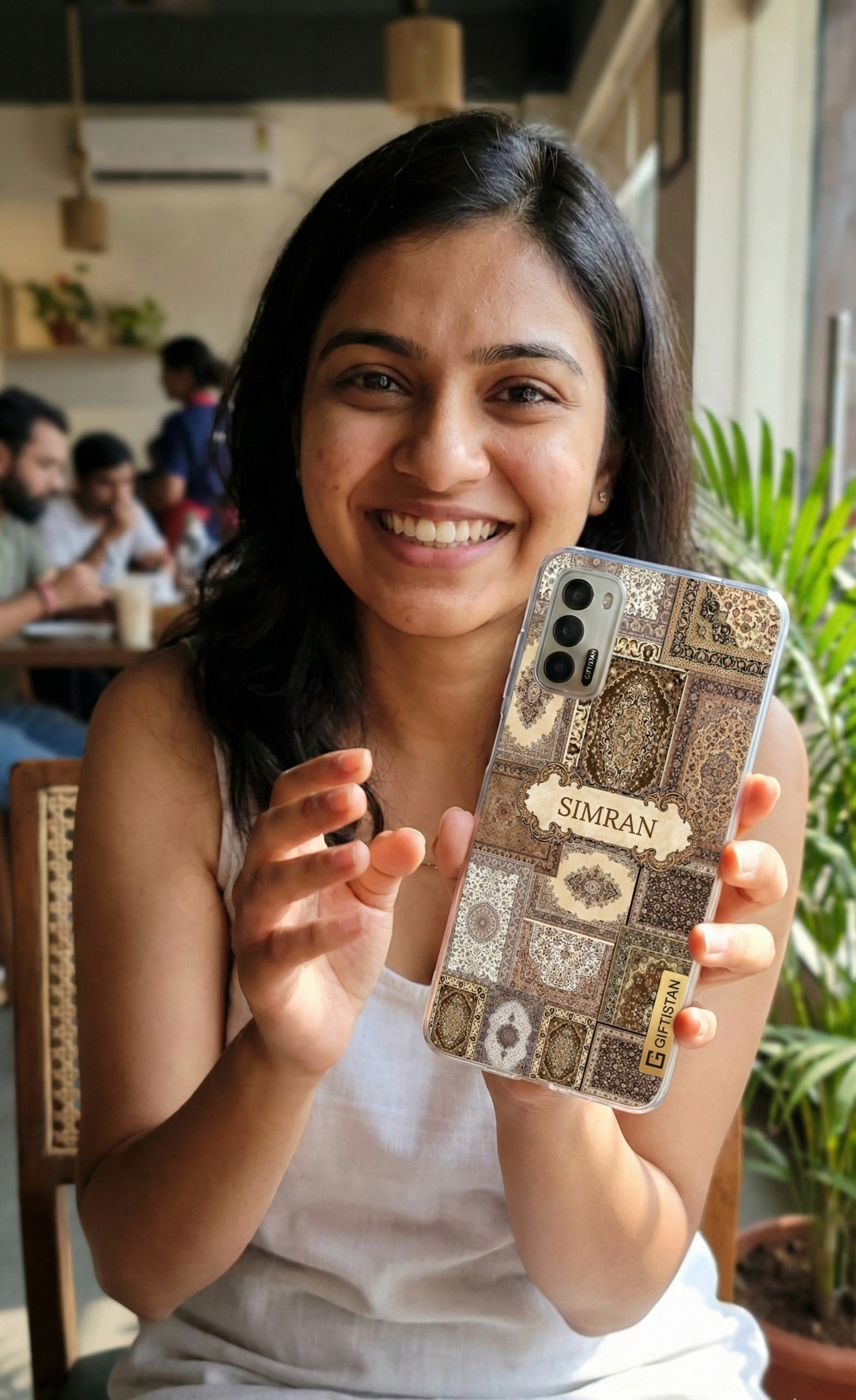 Custom Pashmina Resin Art Mobile Cover – High-Gloss & Personalized 3