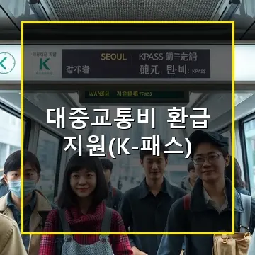 대중교통비 환급 지원 K-패스 혜택과 신청 방법 총정리
