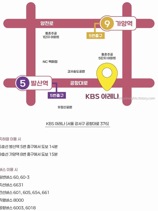 KBS 아레나홀 교통 및 편의 안내 이미지