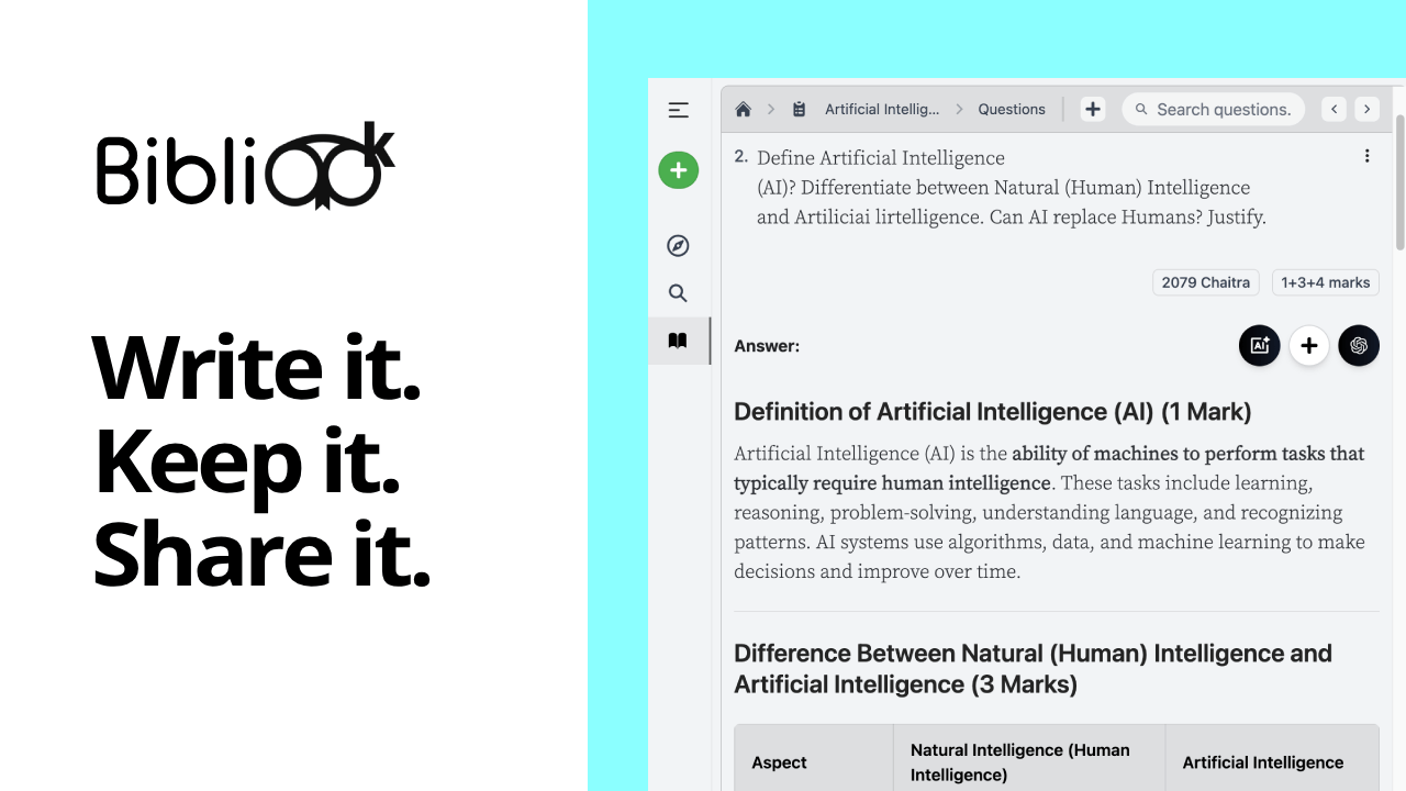 Bibliook - AI Study Workspace