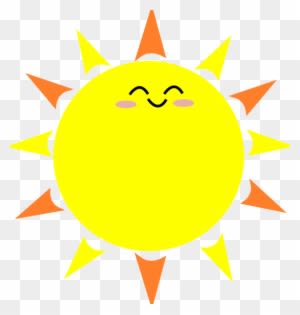 Happy Sun Clip Art At Clker - Cartoon Sun With Black Background - Free Transparent PNG Clipart Images Download. - Transparent PNG Free Download