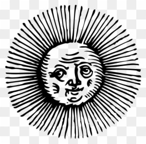 Sun Clipart Black And White - Vintage Sun Vector Png - Free Transparent PNG Clipart Images Download. - Transparent PNG Free Download