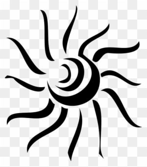 Sun Ray Art Black - Sun Rays Clip Art Black And White - Free Transparent PNG Clipart Images Download. - Sun Transparent PNG Free Download