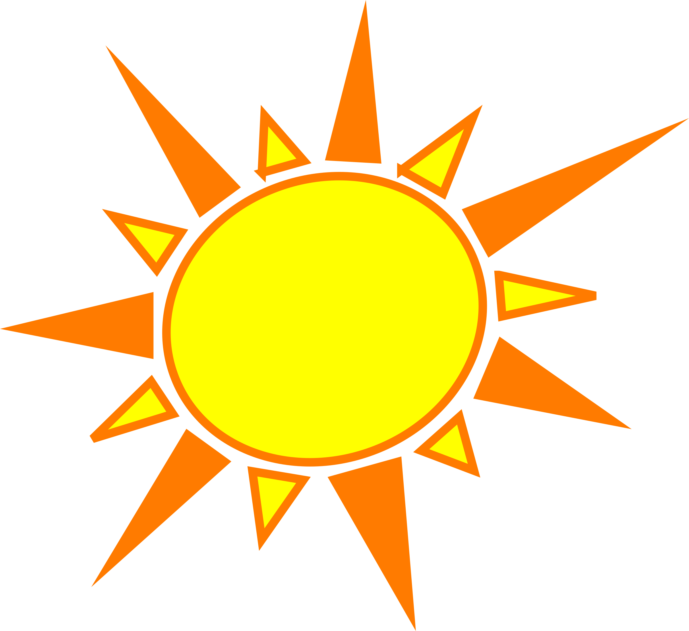 28 Collection Of Orange Sun Clipart - Yellow And Orange Sun - Free Transparent PNG Clipart Images Download. - Transparent PNG Free Download