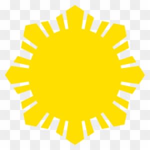 Phillippine Flag Sun Symbol Yellow Silhouette Vector - Filipino Sun - Free Transparent PNG Clipart Images Download. - Transparent PNG Free Download