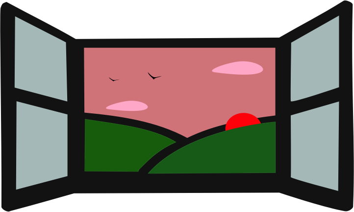 Windows Clipart - Cartoon Window With Sun - Free Transparent PNG Clipart Images Download. - Transparent PNG Free Download