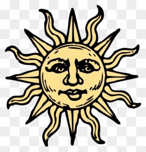 Vintage Sun Cliparts - Sun With A Face - Free Transparent PNG Clipart Images Download. - Transparent PNG Free Download