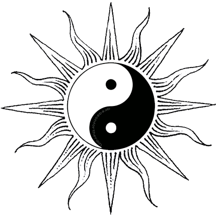 Sun Drawing Clipart - Yin And Yang Sun - Free Transparent PNG Clipart Images Download. - Transparent PNG Free Download