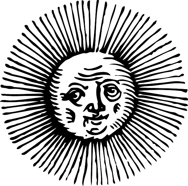 Old, Black, Outline, Moon, Face, Sun, White - Old Sun Drawings Png - Free Transparent PNG Clipart Images Download. - Transparent PNG Free Download