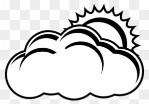 Cloud, Sun, Overcast, Nature, Weather - Sun And Clouds Clipart Black And White - Free Transparent PNG Clipart Images Download. - Transparent PNG Free Download