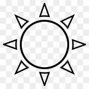 Clear Sky Sun Sunny Weather Summer Heat - Sun Clipart Black And White - Free Transparent PNG Clipart Images Download. - Transparent PNG Free Download