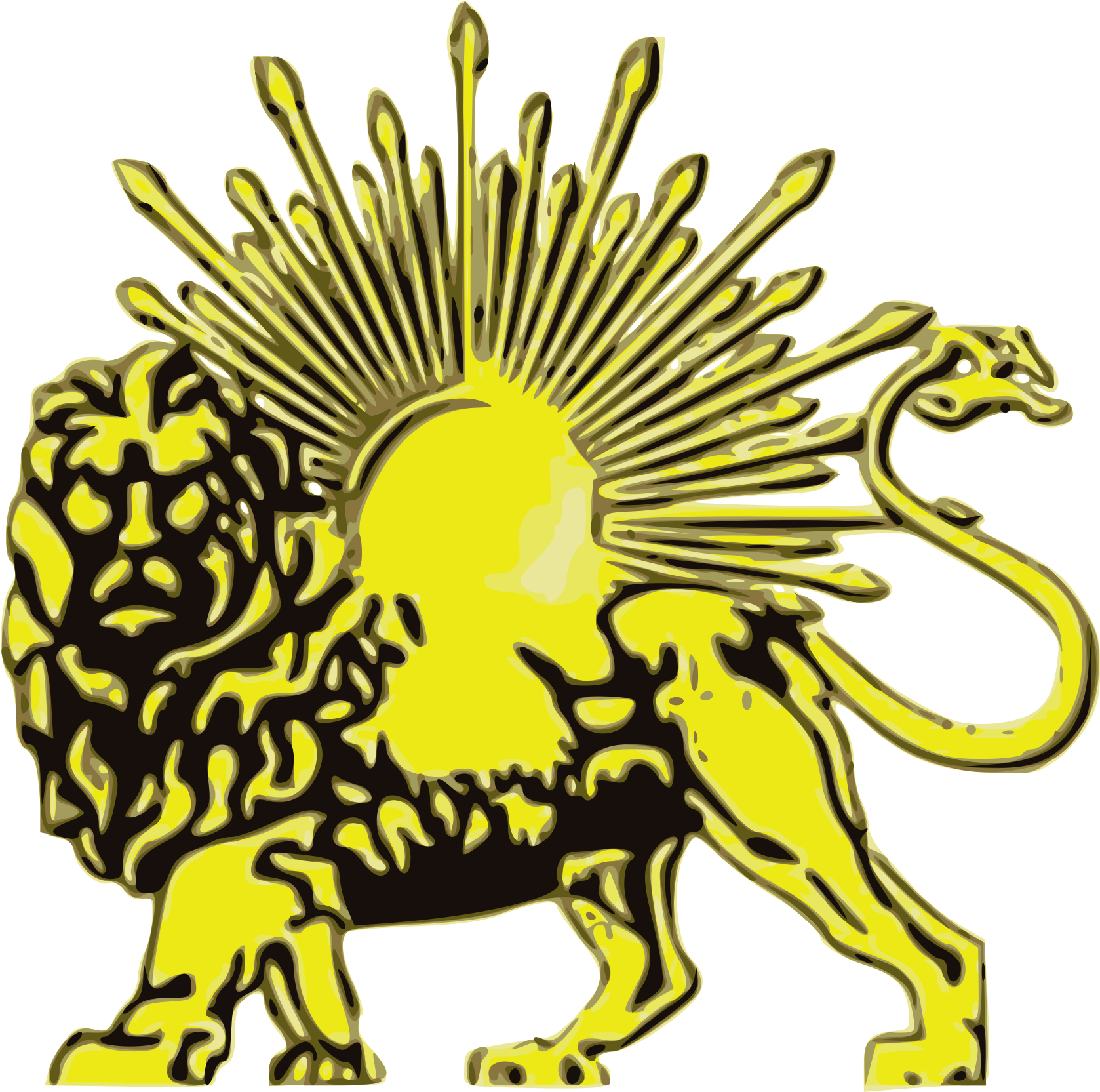 Filelion And Sun Drawing - Lion And Sun Symbol - Free Transparent PNG Clipart Images Download. - Transparent PNG Free Download