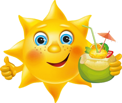Soleil Content Avec Cocktail - Sun Emoji - Free Transparent PNG Clipart Images Download. - Transparent PNG Free Download