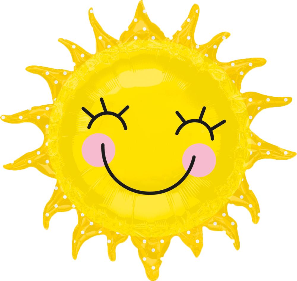 Smiley Sunshine Sun Balloon - Sun Balloon - Free Transparent PNG Clipart Images Download. - Transparent PNG Free Download