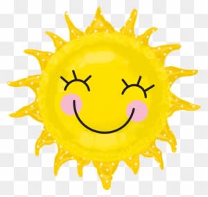 Smiley Sunshine Sun Balloon - Sun Balloon - Free Transparent PNG Clipart Images Download. - Transparent PNG Free Download