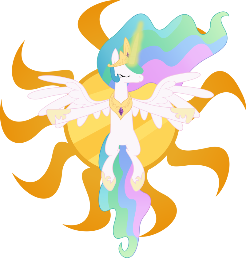 Rise Of The Sun By Racefox - Mlp Celestia Raising The Sun - Free Transparent PNG Clipart Images Download. - Transparent PNG Free Download