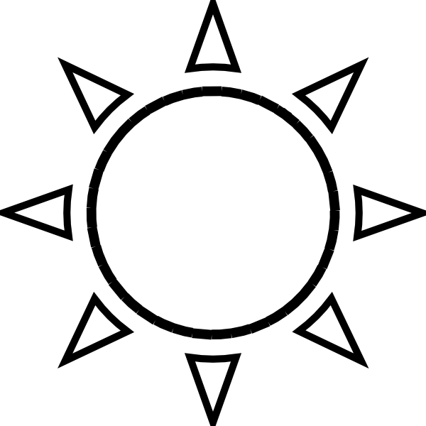 Sun Rising Clip Art Black And White - Sun Black And White - Free Transparent PNG Clipart Images Download. - Transparent PNG Free Download