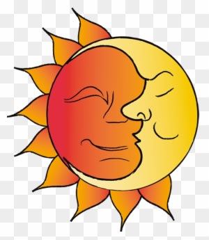 Fall Autumn Equinox Clipart - Half Moon Half Sun - Free Transparent PNG Clipart Images Download. - Transparent PNG Free Download