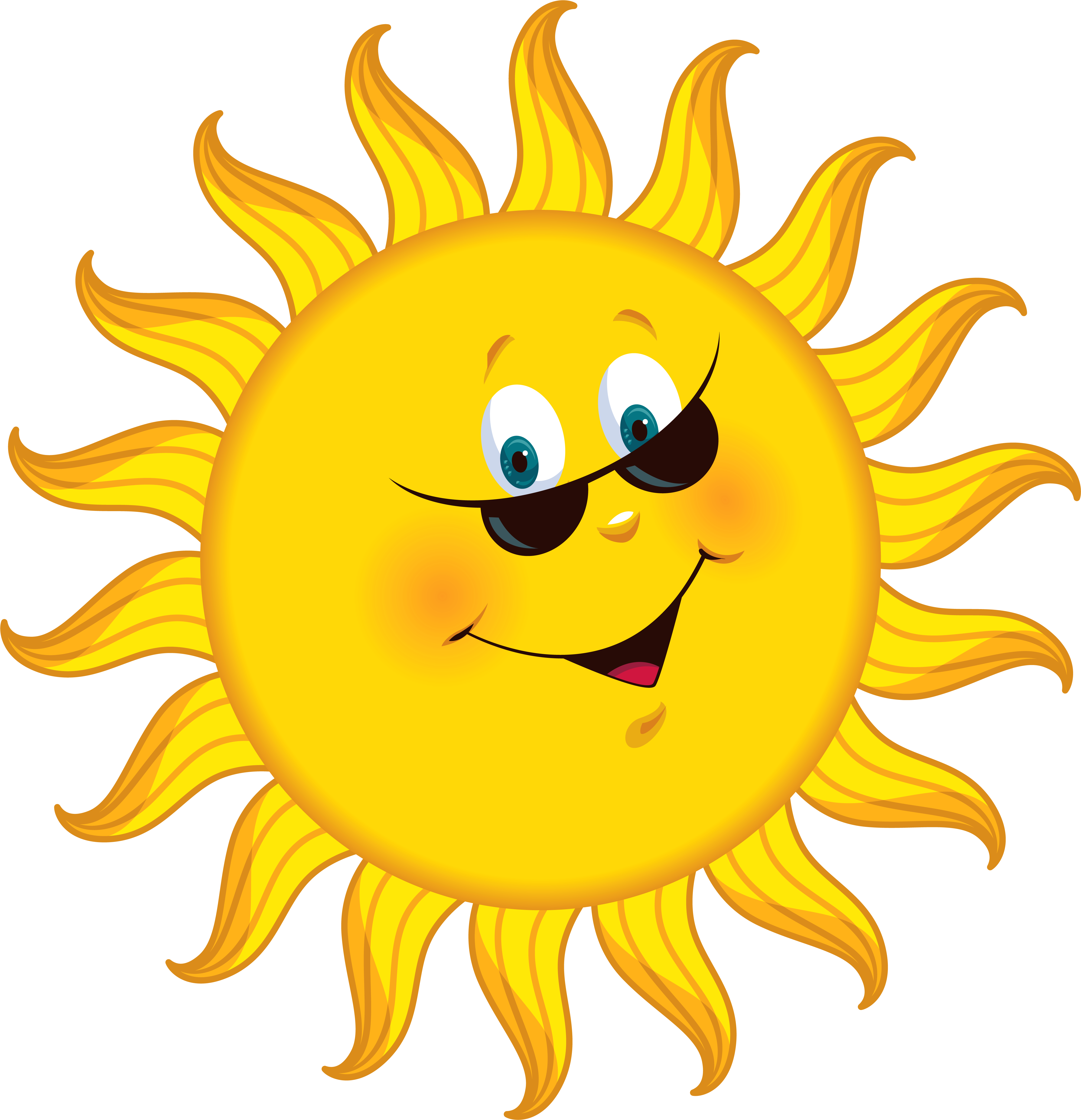 Sunshine Free Sun Clipart Image 5 Clipartcow - Cartoon Sun With Black Background - Free Transparent PNG Clipart Images Download. - Transparent PNG Free Download