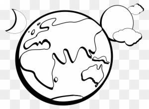 Aussie Earth Outline - Earth Sun And Moon Drawing - Free Transparent PNG Clipart Images Download. - Transparent PNG Free Download