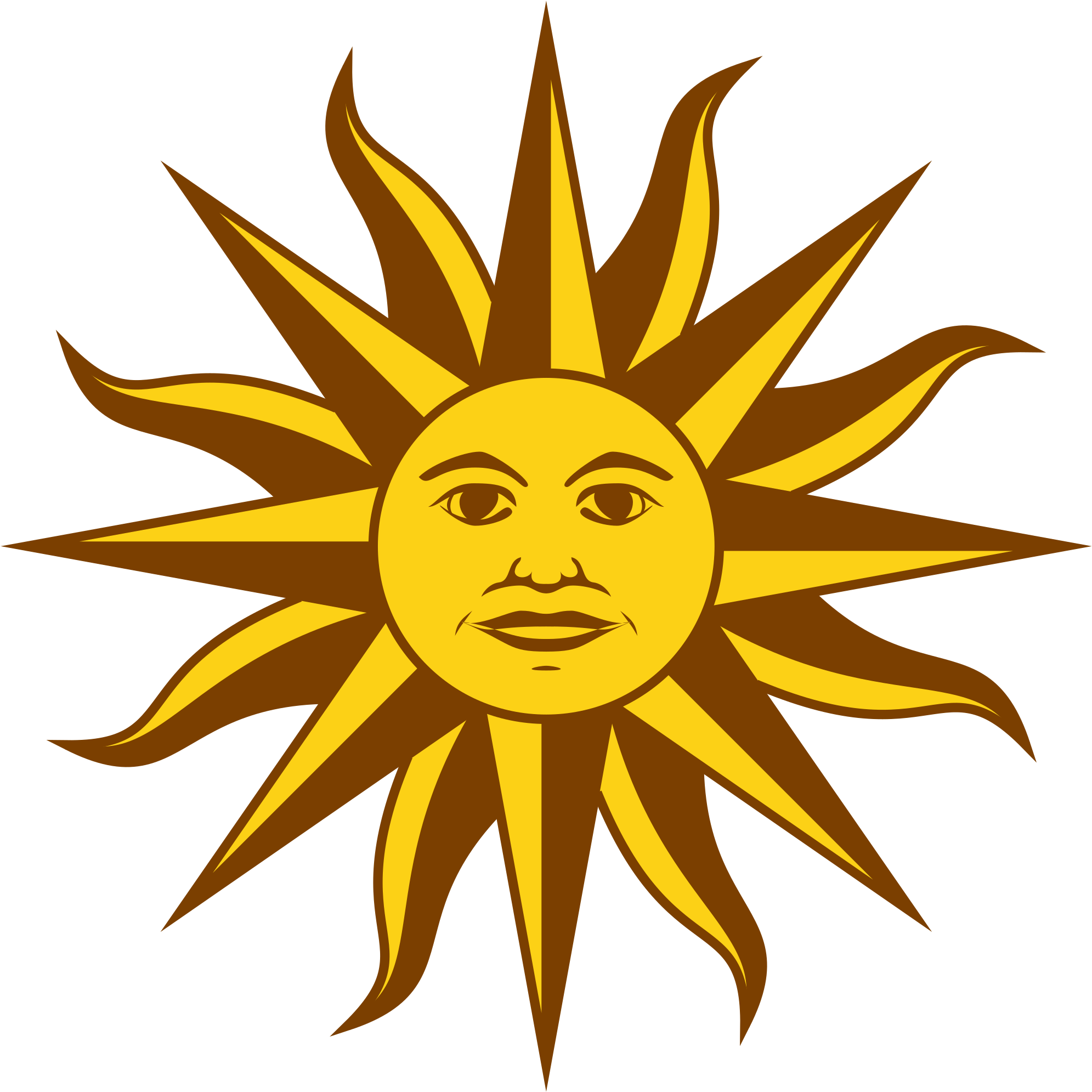 Sunflower Cartoon 22, - Uruguay Flag Sun - Free Transparent PNG Clipart Images Download. - Transparent PNG Free Download