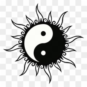 Sun Drawings Collection - Sun Yin Yang Tattoo Designs - Free Transparent PNG Clipart Images Download. - Transparent PNG Free Download