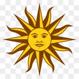 Sunflower Cartoon 22, - Uruguay Flag Sun - Free Transparent PNG Clipart Images Download. - Transparent PNG Free Download