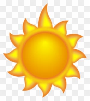 A Sun Cartoon With A Long Ray Clip Art - Things That Are Yellow Sun - Free Transparent PNG Clipart Images Download. - Transparent PNG Free Download