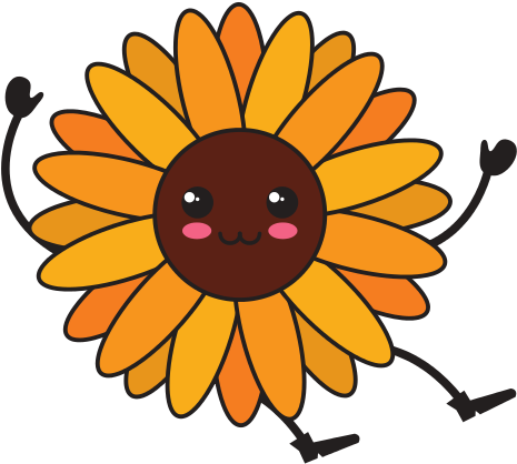 Cute Sunflower Kawaii Character - Phillip Martin Clipart Sun - Free Transparent PNG Clipart Images Download. - Transparent PNG Free Download