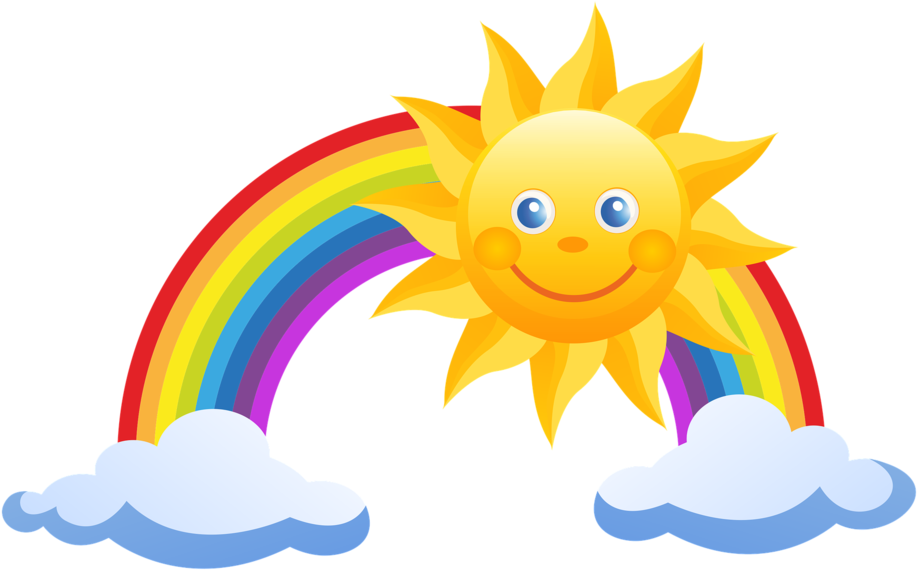 Dangerous Weather Cliparts 15, - Rainbow With Sun Png - Free Transparent PNG Clipart Images Download. - Transparent PNG Free Download