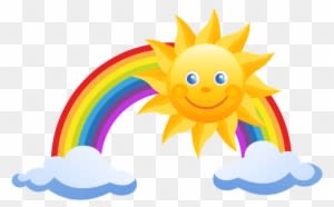 Dangerous Weather Cliparts 15, - Rainbow With Sun Png - Free Transparent PNG Clipart Images Download. - Transparent PNG Free Download