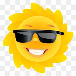 Smiley Clipart Summer - Clip Art Sun With Sunglasses Transparent - Free Transparent PNG Clipart Images Download. - Transparent PNG Free Download