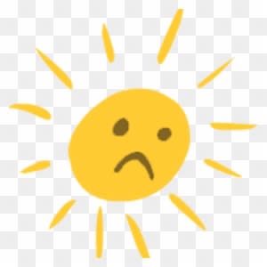 Sun With A Sad Face - Free Transparent PNG Clipart Images Download. - Transparent PNG Free Download